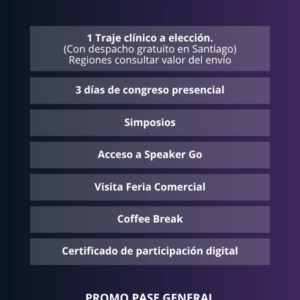 Pase Preventa General + 1 traje clínico de premier Jalecos